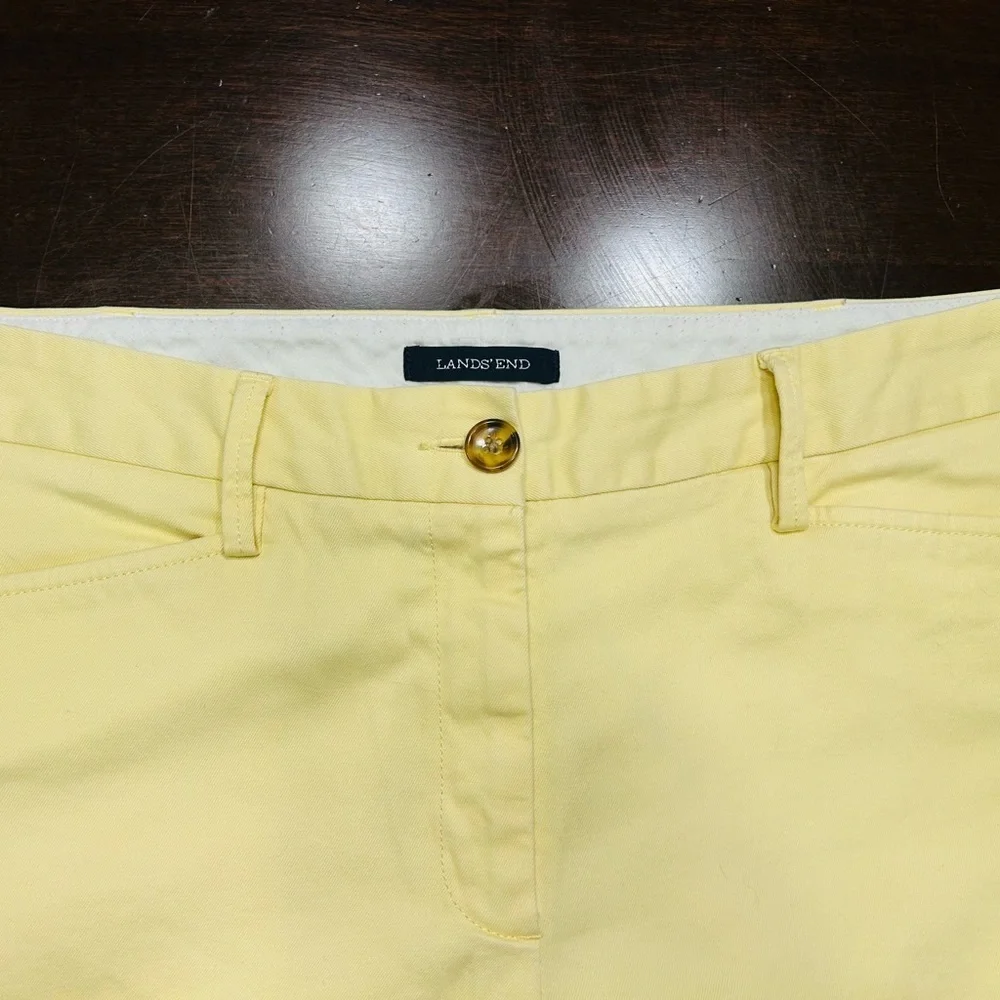 Lands' End Women's Light Yellow Straight Leg Pants - Picture 2 of 5